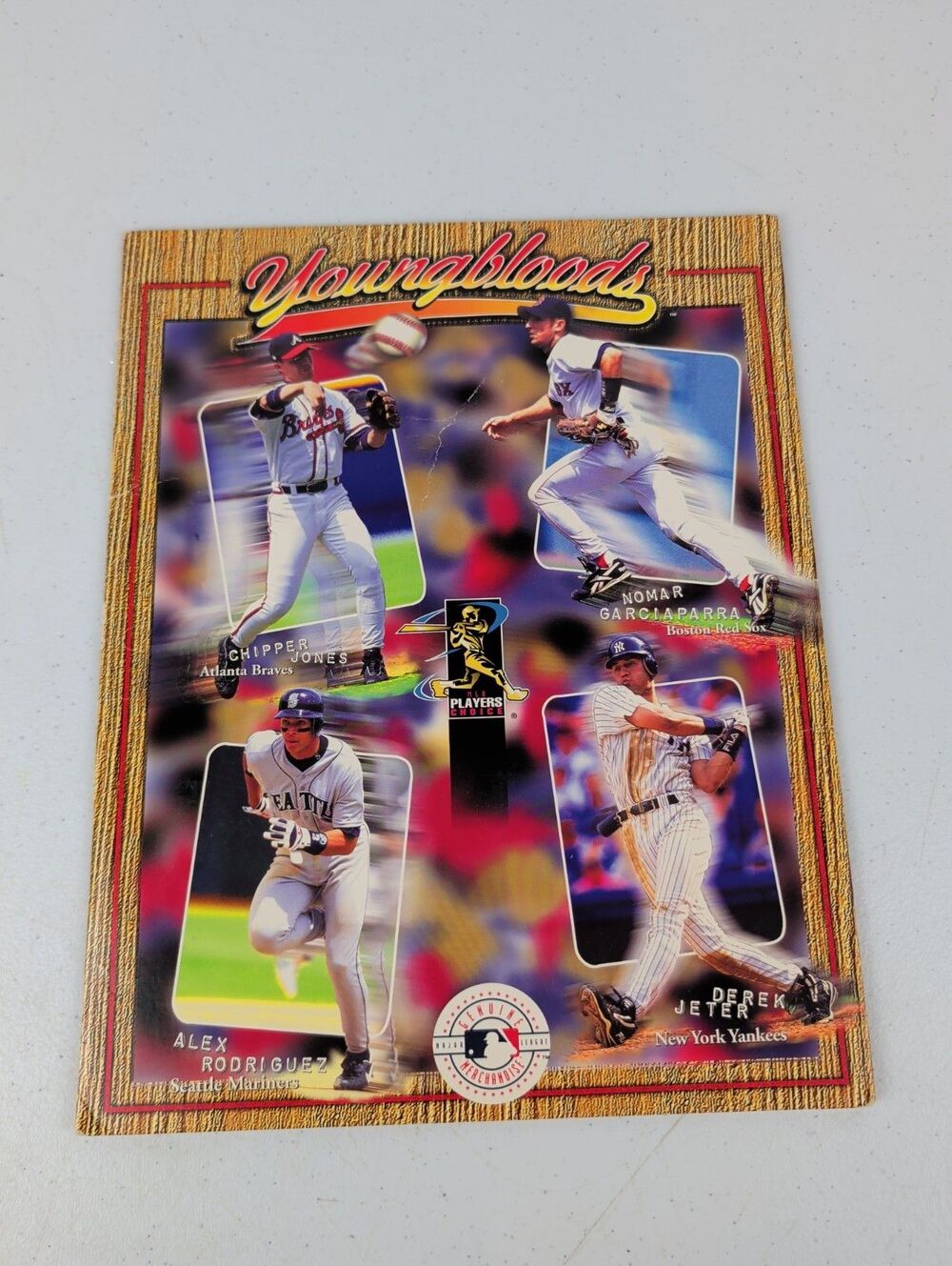 1998 Plymouth Folder Youngbloods Chipper Jones Garciaparra A Rodriguez Jeter
